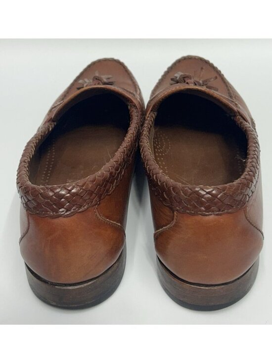Allen Edmonds Maxfield leather loafers shoes mens size 10 brown 47716 Tassel main image 6
